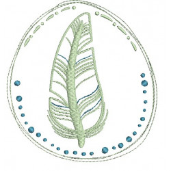 Stickdatei - Feder Button